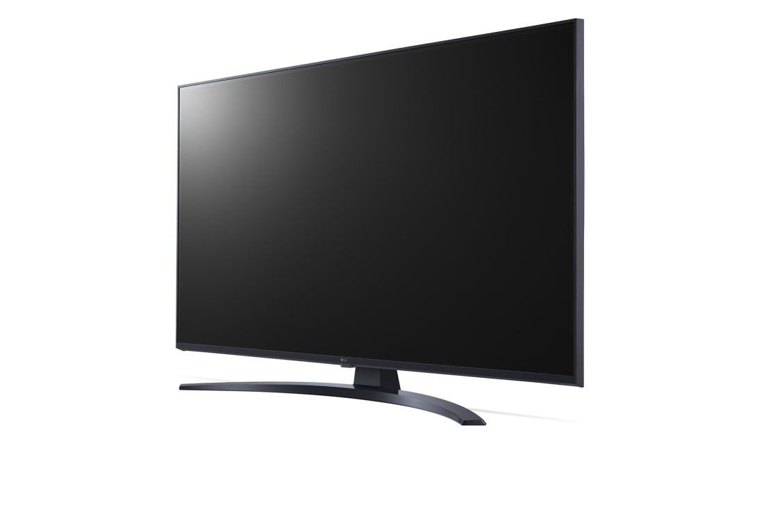 LG 4K Smart UHD телевизор 43'' LG UR81006, вид сбоку под углом 45 градусов, 43UR81006LJ, thumbnail 3
