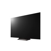 LG Телевизор Smart TV OLED evo AI C4 4K 65'' LG OLED65C4, Вид справа и сбоку под небольшим углом на телевизор, OLED65C4RLA, thumbnail 3