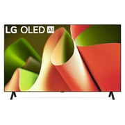 LG Телевизор Smart TV OLED AI B4 4K 65'' LG OLED65B4, Вид спереди на телевизор LG OLED TV, OLED B4, эмблему «OLED №1 в мире в течение 11 лет» и logo программы webOS Re:New на экране с 2-полюсной подставкой, OLED65B4RLA, thumbnail 1