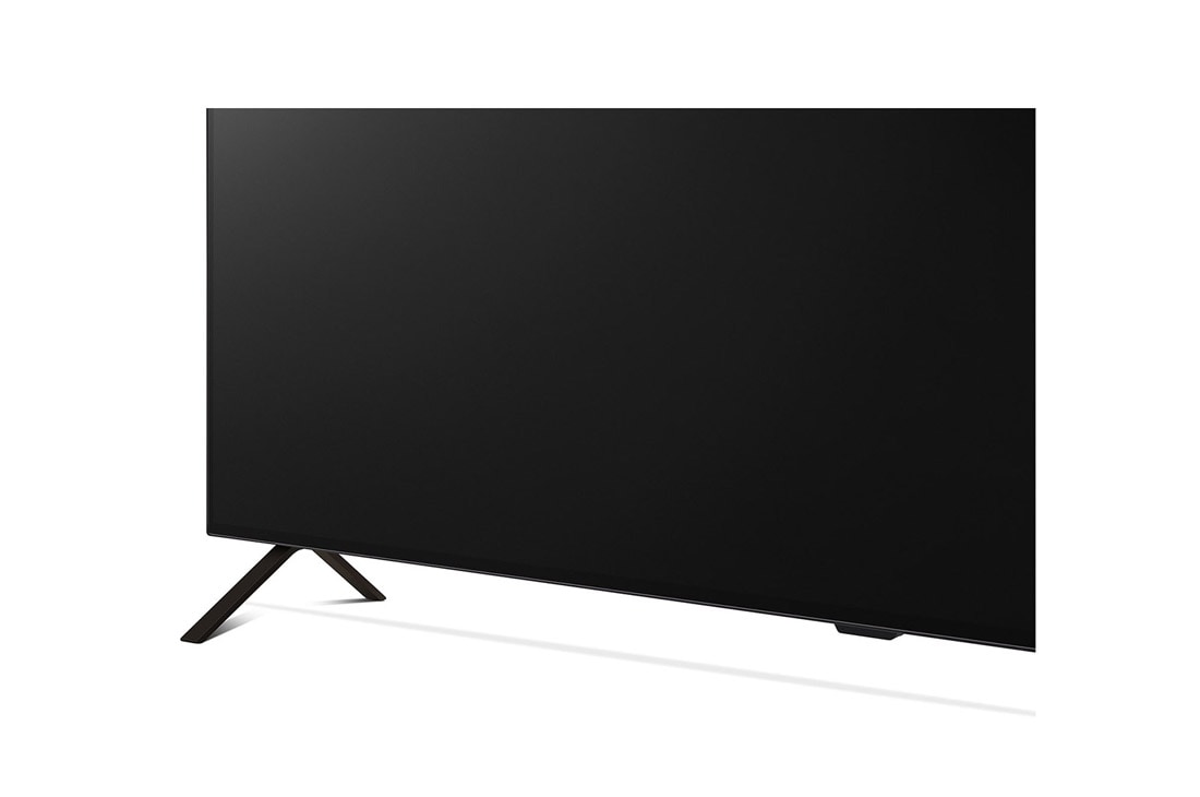 LG Телевизор Smart TV OLED AI B4 4K 55'' LG OLED55B4, Крупный план изображения телевизора LG OLED TV, OLED B4 с основания, на котором видна 2-полюсная подставка, OLED55B4RLA, thumbnail 8