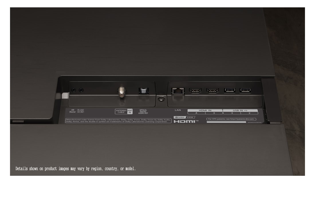 LG Телевизор Smart TV OLED evo AI C4 4K 83'' LG OLED83C4, Вид сзади на телевизор LG OLED evo, OLED C4, OLED83C4RLA, thumbnail 12