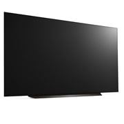 LG Телевизор Smart TV OLED evo AI C4 4K 83'' LG OLED83C4, Вид справа и сбоку под небольшим углом на телевизор LG OLED evo, OLED C4, OLED83C4RLA, thumbnail 6