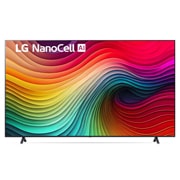 LG Телевизор NanoCell AI NANO80 4K Smart TV 86'' LG 86NANO80, Вид спереди на телевизор LG NanoCell, NANO80 с текстом «LG NanoCell», «2024» и логотипом webOS Re:New Program на экране., 86NANO80T6A, thumbnail 1