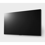 LG Телевизор Smart TV OLED evo AI G4 4K 55'' LG OLED55G4, Вид слева и сбоку под небольшим углом на телевизор LG OLED evo, OLED G4, установленный на стене, OLED55G4RLA, thumbnail 2