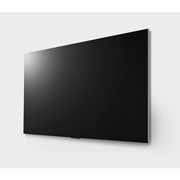 LG Телевизор Smart TV OLED evo AI G4 4K 55'' LG OLED55G4, Вид слева и сбоку под небольшим углом на телевизор LG OLED evo, OLED G4, установленный на стене, с расположенной под ним звуковой панелью, OLED55G4RLA, thumbnail 3
