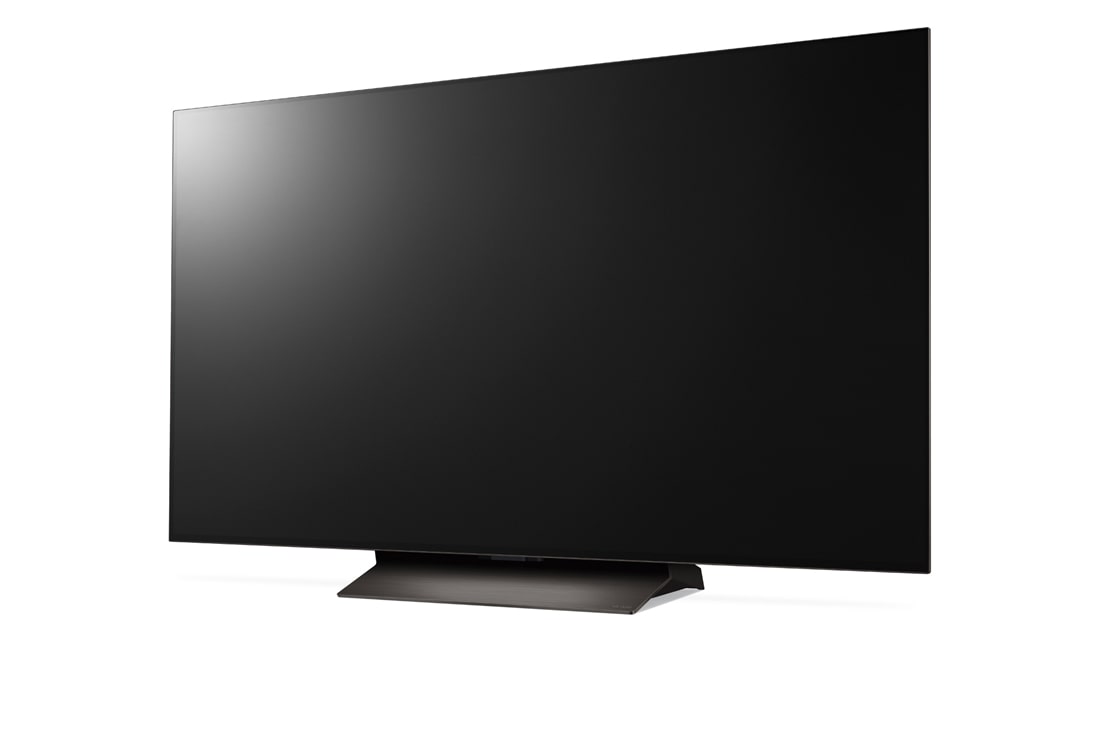 LG Телевизор Smart TV OLED evo AI C4 4K 77'' LG OLED77C4, Вид справа и сбоку под небольшим углом на телевизор, OLED77C4RLA, thumbnail 2
