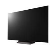 LG Телевизор Smart TV OLED evo AI C4 4K 77'' LG OLED77C4, Вид справа и сбоку под небольшим углом на телевизор, OLED77C4RLA, thumbnail 3