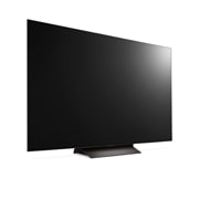 LG Телевизор Smart TV OLED evo AI C4 4K 77'' LG OLED77C4, Вид слева и сбоку под небольшим углом на телевизор, OLED77C4RLA, thumbnail 5