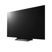LG Телевизор Smart TV OLED evo AI C4 4K 55'' OLED55C4, Вид справа и сбоку под небольшим углом на телевизор, OLED55C4RLA, thumbnail 3