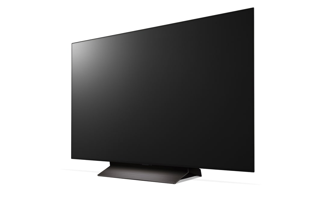 LG Телевизор Smart TV LG OLED evo AI C4 4K 48'' OLED48C4, Вид справа и сбоку под небольшим углом на телевизор, OLED48C4RLA, thumbnail 3