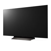 LG Телевизор Smart TV LG OLED evo AI C4 4K 48'' OLED48C4, Вид справа и сбоку под небольшим углом на телевизор, OLED48C4RLA, thumbnail 2