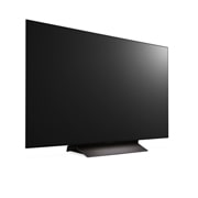 LG Телевизор Smart TV LG OLED evo AI C4 4K 48'' OLED48C4, Вид слева и сбоку под небольшим углом на телевизор, OLED48C4RLA, thumbnail 5