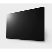 LG Телевизор Smart TV 77'' LG OLED evo AI G4 4K OLED77G4, Вид слева и сбоку под небольшим углом на телевизор LG OLED evo, OLED G4, установленный на стене, с расположенной под ним звуковой панелью, OLED77G4RLA, thumbnail 3