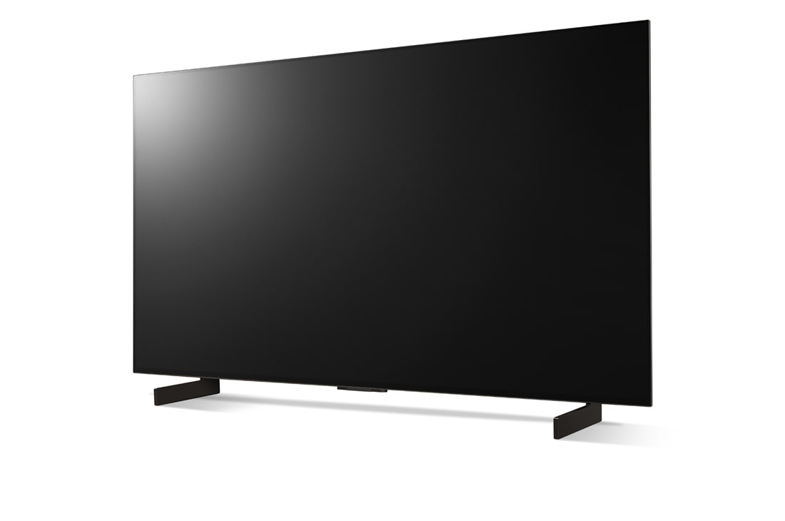 LG Телевизор Smart TV LG OLED evo AI C4 4K 42'' OLED42C4, Вид справа и сбоку под небольшим углом на телевизор, OLED42C4RLA, thumbnail 2