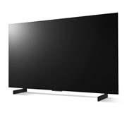 LG Телевизор Smart TV LG OLED evo AI C4 4K 42'' OLED42C4, Вид справа и сбоку под небольшим углом на телевизор, OLED42C4RLA, thumbnail 2