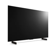 LG Телевизор Smart TV LG OLED evo AI C4 4K 42'' OLED42C4, Вид слева и сбоку под небольшим углом на телевизор, OLED42C4RLA, thumbnail 5