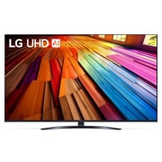 LG Телевизор LG 65UT81006LA 65'' UHD AI 4K, Вид спереди на телевизор LG UHD TV, 65UT81006LA, thumbnail 1