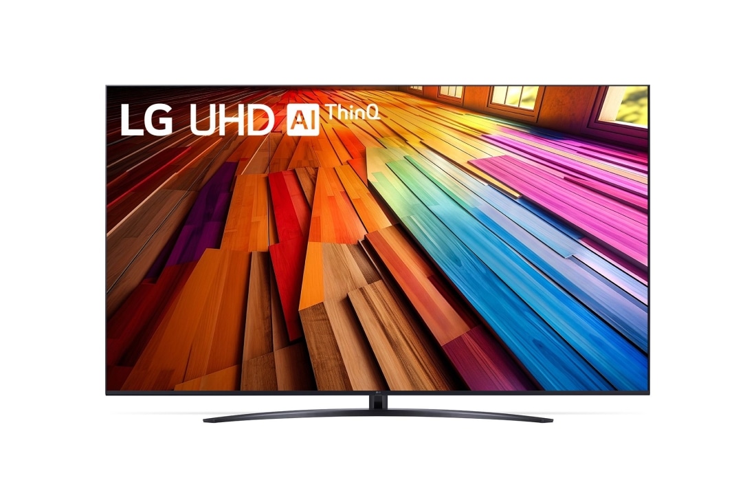 LG Телевизор Smart TV LG UHD UT81 4K 86'', Вид спереди на телевизор LG UHD TV, 86UT81006LA