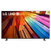 LG Телевизор LG 75UT80006LA 75'' UHD AI 4K,   Вид спереди на телевизор LG UHD TV, 75UT80006LA, thumbnail 1