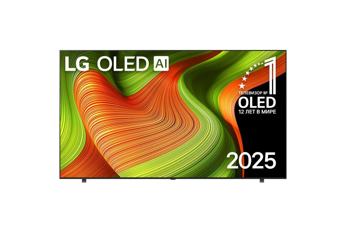 LG 83-дюймовый телевизор Smart TV LG OLED evo AI B5 4K 2025 года, front view, OLED83B5RLA