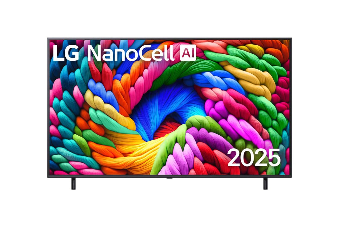 LG 65-дюймовый телевизор Smart TV LG Nanocell AI NANO90 4К 2025, front view, 65NANO90A6B
