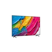LG Телевизор LG 86QNED80A6A 86'' QNED AI 4K 2025, Вид справа и сбоку под небольшим углом на телевизор LG QNED80 TV , 86QNED80A6A, thumbnail 2