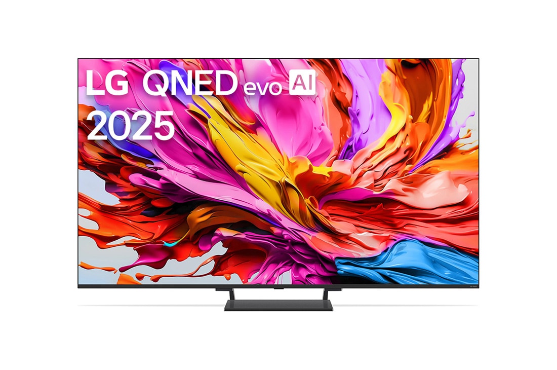 LG 85 LG QNED evo AI QNED93 4K телевизор Smart TV 2025, front view, 85QNED93A6A