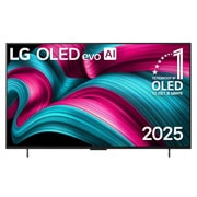 LG Телевизор LG OLED42C5RLA 42'' OLED C5 evo AI 4K 2025, Вид спереди на телевизор Smart TV LG OLED evo AI C5 4K. На экране показаны эмблема «12 лет №1 в мире среди OLED» и логотип LG OLED evo AI 2025., OLED42C5RLA, thumbnail 1