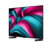 LG Телевизор LG OLED42C5RLA 42'' OLED C5 evo AI 4K 2025, Передний и боковой вид на Телевизор Smart TV LG OLED evo AI C5 4K с отображением его размеров длины, ширины, высоты и глубины., OLED42C5RLA, thumbnail 4