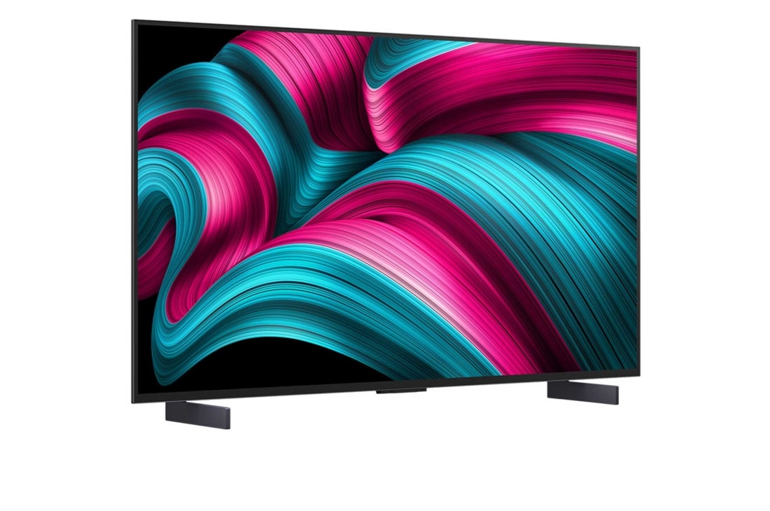 LG Телевизор LG OLED42C5RLA 42'' OLED C5 evo AI 4K 2025, Вид сзади на телевизор Smart TV LG OLED evo AI C5 4K., OLED42C5RLA, thumbnail 2