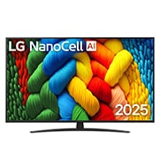 LG Телевизор LG 55NANO81A6A 55'' Nanocell AI 4K 2025, front view, 55NANO81A6A, thumbnail 1