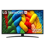LG Телевизор LG 43NANO81A6A 43'' Nanocell AI 4K 2025, front view, 43NANO81A6A, thumbnail 1