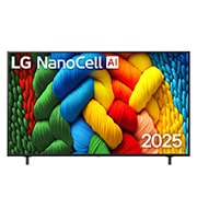 LG Телевизор LG 65NANO80A6B 65'' Nanocell AI 4K 2025, front view, 65NANO80A6B, thumbnail 1