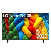 LG Телевизор LG 55NANO80A6B 55'' Nanocell AI 4K 2025, front view, 55NANO80A6B, thumbnail 1