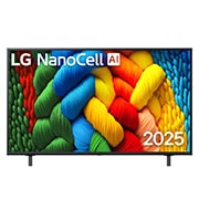 LG Телевизор LG 50NANO80A6B 50'' Nanocell AI 4K 2025, front view, 50NANO80A6B, thumbnail 1