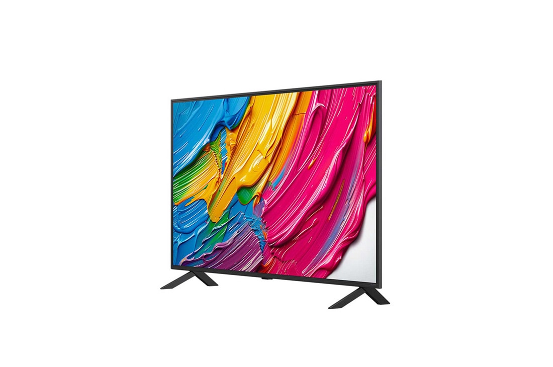 LG Телевизор LG 43QNED80A6A 43'' QNED AI 4K 2025, Вид слева и сбоку на телевизор LG QNED80 TV , 43QNED80A6A, thumbnail 4