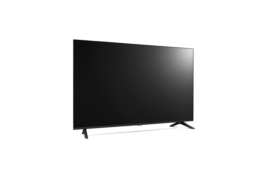 LG Телевизор LG 50UA73006LA 50'' UHD AI 4K 2025, Вид телевизора LG UHD UA73 на поворот слева в три четверти фронтальный с черным экраном., 50UA73006LA, thumbnail 12
