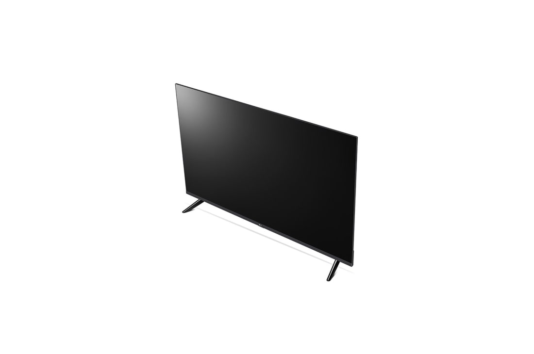 LG Телевизор LG 55UA73006LA 55'' UHD AI 4K 2025, Вид телевизора LG UHD UA73 сверху три четверти с черным экраном., 55UA73006LA, thumbnail 14