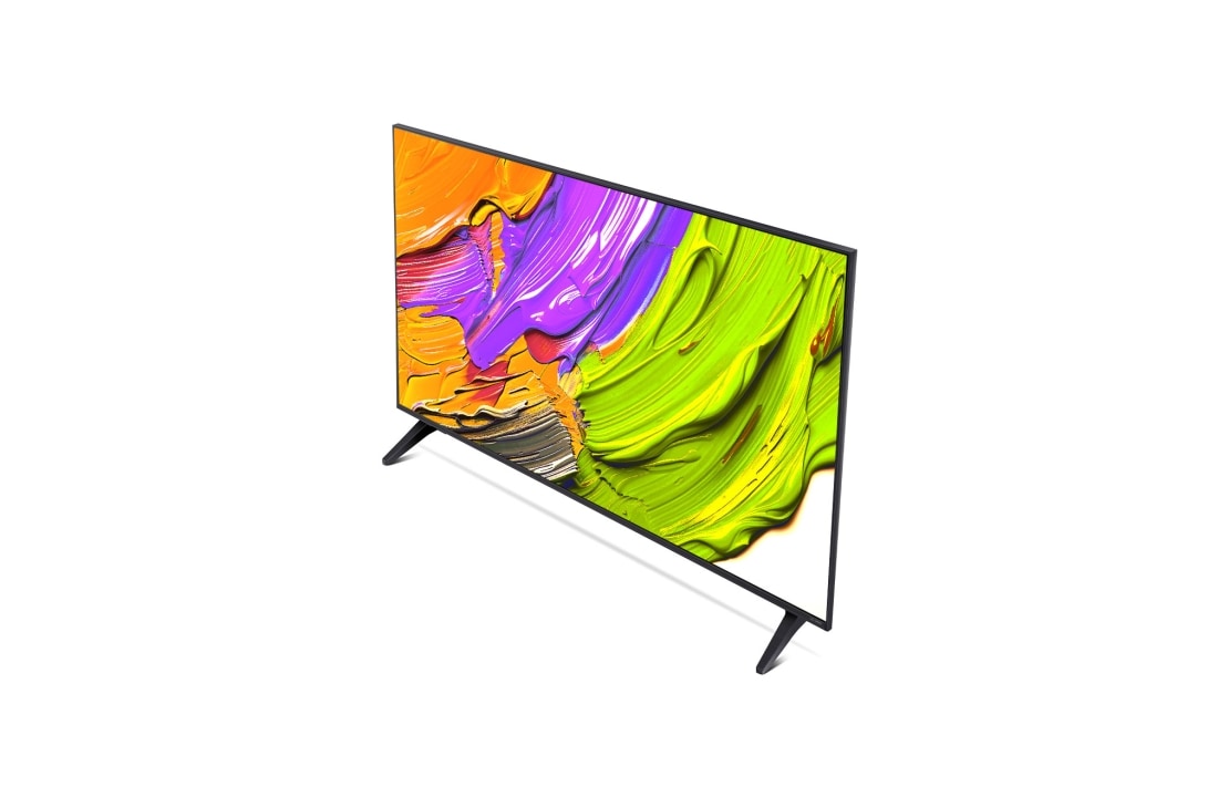 LG Телевизор LG 65QNED70A6A 65'' QNED AI 4K 2025, Крупный план рамки телевизора LG QNED70. Вид рамки сверху три четверти, видна сама рамка и ее угол., 65QNED70A6A, thumbnail 9