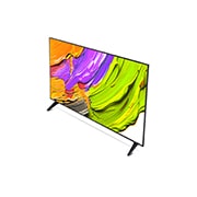 LG Телевизор LG 50QNED70A6A 50'' QNED AI 4K 2025, Вид телевизора LG QNED70 сверху три четверти. На скринфиле изображены яркие мазки краски., 50QNED70A6A, thumbnail 9