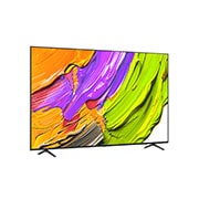 LG Телевизор LG 86QNED70A6A 86'' QNED AI 4K 2025, Вид телевизора LG QNED70 на поворот справа в три четверти фронтальный. На скринфиле изображены яркие мазки краски., 86QNED70A6A, thumbnail 4