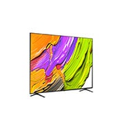 LG Телевизор LG 86QNED70A6A 86'' QNED AI 4K 2025, Вид с поворота телевизора LG QNED70 справа с акцентом на вид рамки. На скринфиле изображены яркие мазки краски., 86QNED70A6A, thumbnail 5