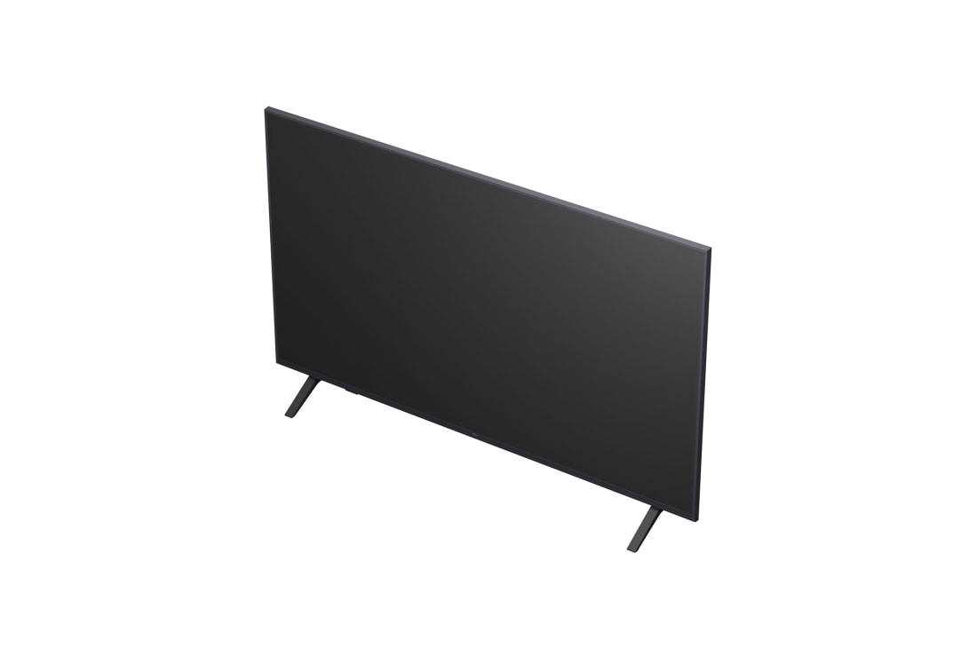 LG Телевизор LG 50UA74006LB 50'' UHD AI 4K 2025, Вид телевизора LG UHD UA74 сверху три четверти с черным экраном., 50UA74006LB, thumbnail 17