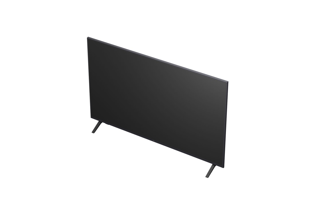 LG Телевизор LG 55UA74006LB 55'' UHD AI 4K 2025, Вид телевизора LG UHD UA74 сверху три четверти с черным экраном., 55UA74006LB, thumbnail 17