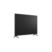LG Телевизор LG 55UA74006LB 55'' UHD AI 4K 2025, Вид с поворота телевизора LG UHD UA74 слева с акцентом на вид рамки и черный экран., 55UA74006LB, thumbnail 13
