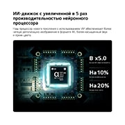 LG 65-дюймовый телевизор Смарт ТВ LG Mini RGB evo AI MRGB86 4K&nbsp;, ИИ процессору  a8 4K третьего поколения в LG Mini RGB evo AI MRGB85 светится голубым светом на печатной плате, подчеркивая производительность обработки ИИ: NPU до 5,0 раз быстрее, процессор на 10% быс, 65MRGB86B6A, thumbnail 6