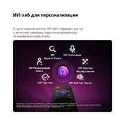 LG 55-дюймовый телевизор Smart&nbsp;TV LG QNED evo AI QNED80 Mini LED 4K 2026, LG QNED evo AI QNED80 Mini LED оснащен хабом ИИ Хабом для персонализации, со значком ИИ над пультом дистанционного управления, окруженным надписями: Мульти ИИ Поиск Multi AI Search, ИИ Консьерж AI Con, 55QNED80B6B, thumbnail 9