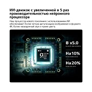 LG 55-дюймовый телевизор Смарт ТВ LG Mini RGB evo AI MRGB86 4K&nbsp;, Технология Точной цветопередачи RGB Про (RGB Primary Color Pro), используемая в LG Mini RGB evo AI MRGB85, показана на разделенном изображении, сравнивающем обычные цвета LED слева с более яркими и на, 55MRGB86B6A, thumbnail 5