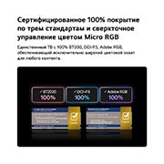 LG 100-дюймовый телевизор Smart&nbsp;TV LG Micro RGB evo AI MRGB96 4K 2026 , LG Micro RGB evo ИИ MRGB95 с функцией сверхточного управления цветом Micro RGB обеспечивает 100% цветовой охват BT2020, DCI-P3 и Adobe RGB, что подтверждено сертификатом Intertek. , 100MRGB96B6, thumbnail 5