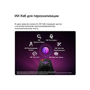 LG 24-дюймовый телевизор LG Смарт ТВ ИИ LB70 FHD 2026, Телевизор LG SMART TV AI LB70 оснащен хабом AI Hub для персонализации, со значком ИИ над пультом дистанционного управления, окруженном надписями: ИИ Мульти Поиск Multi AI Search, ИИ Консьерж AI Concierge, ИИ Распознавание голоса  и Моя страница AI Voice ID с My Page, ИИ Чатбот AI Chatbot, ИИ Мастер изображения AI Picture Wizard и ИИ мастер звука AI Sound Wizard., 24LB70006LA, thumbnail 9